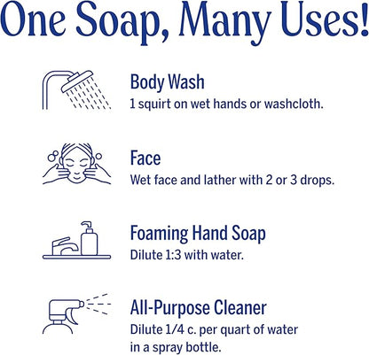 Dr. Bronner's Pure-Castile Magic Liquid Soap (Lavender, 16 Ounce, 2-Pack)- Made with Regenerative Organic Certified Oils, 18-in1 Uses: Face, Hair, Hand & Body Soap, Laundry, Pets- Concentrated, Vegan