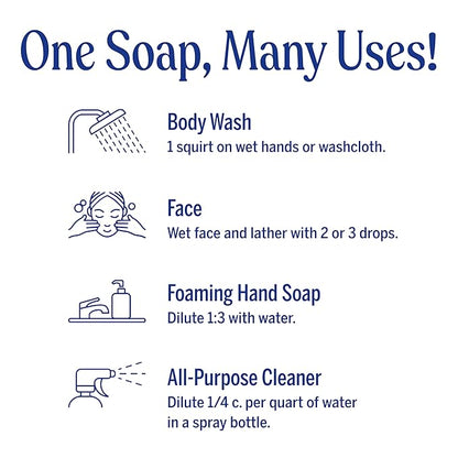 Dr. Bronner's Magic Soap-Pure-Castile Liquid Soap Refill (Rose 32 ounce, 2-Pack)-Regenerative Organic Certified Oils, For Body, Hair, Laundry, Pets & Dishes, Concentrated, Vegan, Non-GMO