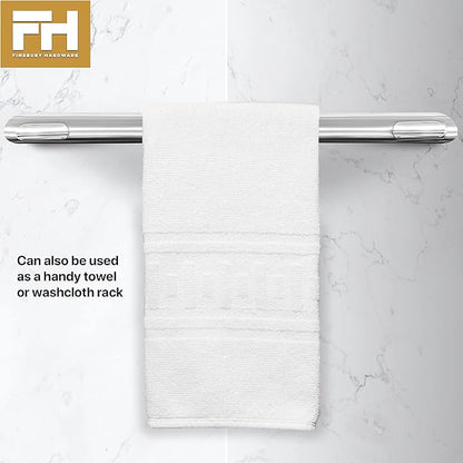 Shower Foot Rest, Corner Shower Bar for Shaving Legs, Wall Mounted Hotel Shower Foot Ledge, Brass Bar Bathroom Foot Step (Satin Nickel)
