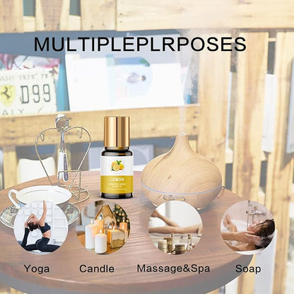 Essential Oils Set, 100% Organic Essential Oil, Lavender, Ylang Ylang, Tea Tree, Eucalyptus Scented Oil, Essential Oils for Diffusers for Home, Candle Making, Humidifiers (12)