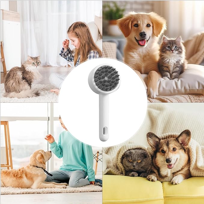 Dog Bathing Brush - Cat Bathing Grooming Brush - Pet Soothing Massage Comb - for Dogs Cats Puppy Kitten Bath Shower Wash