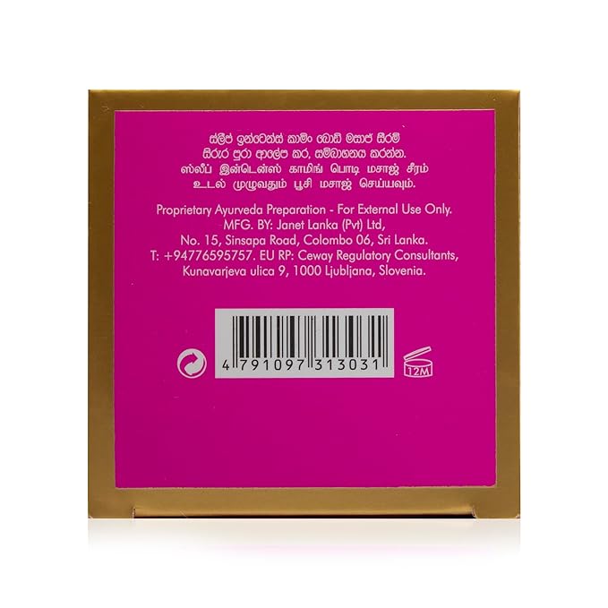 SPA CEYLON Sleep Intense Calming Body Massage Serum for Restful Body Ritual | Organic Massage Serum | Ayurveda