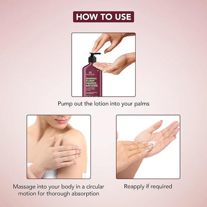 Botanic Hearth Blueberry & Plant Squalene Body Lotion | with 5 Oil Blend & Butters, Deep Moisturizing & Nourishment, 5-in-1 Care, No Parabens or Mineral Oil, 16 fl oz / 473 ml