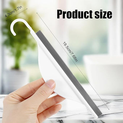 Tiny Bathroom Mirror Shower Squeegee with Hanging Hook, Silicone Kitchen Countertop Small Squeegee, Handy Water Blade Mini Squeegees, Wiper Scraper Cleaner Tool for Cleaning Window Glass Sink Counter