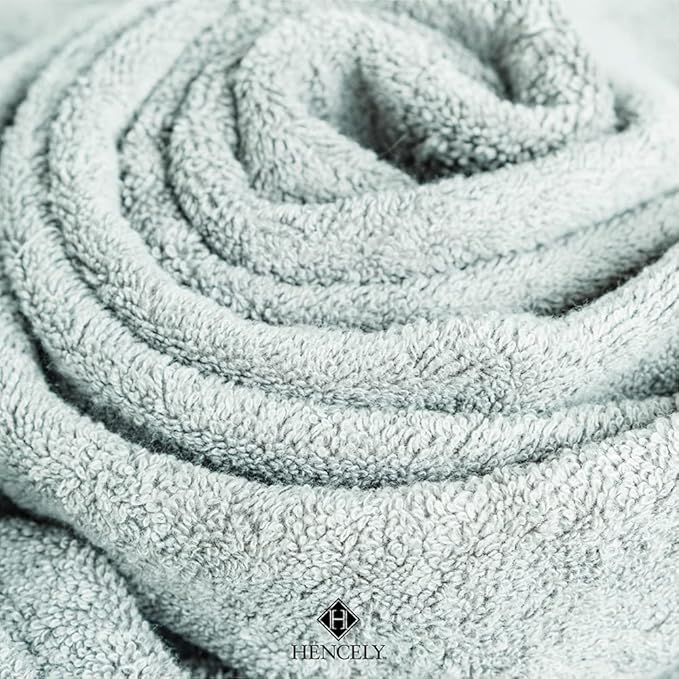 Hencely Luxury Hand Towel - Set of 2 (16x28 Inches) - Soft Turkish Cotton, Absorbent, Quick-Drying Face, Body, Kitchen, and Bathroom Towel (Hand Towels 2 Pack, Light Green)