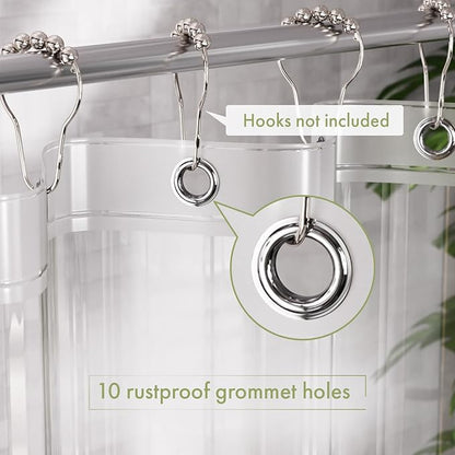 AmazerBath Shower Curtain Liner Small, 60x72 Clear Camper Shower Curtain, Waterproof Plastic Shower Liner, Lightweight PEVA Shower Curtain for Bathroom with 3 Magnets and 10 Rustproof Metal Grommets