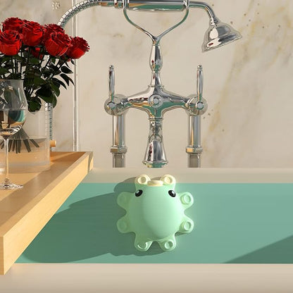 Bathtub Overflow Drain Cover Tub - tub Overflow Drain Cover, Soak Bath Overflow Drain Cover, Bathroom Spa Accessories, Adds Inches of Water for Deeper Bath (Silicone, Creamy-White)