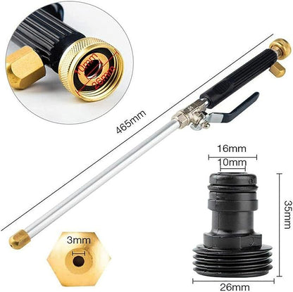 High Pressure Power Washer wand, Hydro Jet Water Hose Nozzle,Watering Sprayer Cleaning Tool, Wand Lance for Gutter Patio Car Pet Window Glass Black
