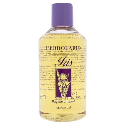 L'Erbolario Shower Gel – Moisturizing Body Wash with Wheat Amino Acids – Softening Floral Body Soap for Silky Skin and Delicate Care - Iris - 8.4 oz