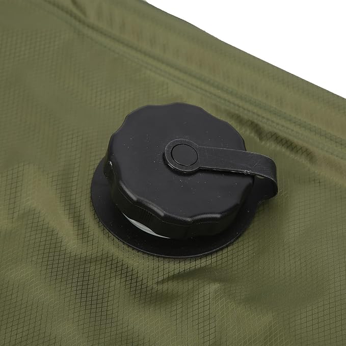 Outdoor Solar Heated Shower Bath Bag, Portable Camping Water Storage Bags with Thermometer, 20L PVC Foldable Shower Bag for Hiking Travel Beach Swimming, Includes Hose Nozzle and M