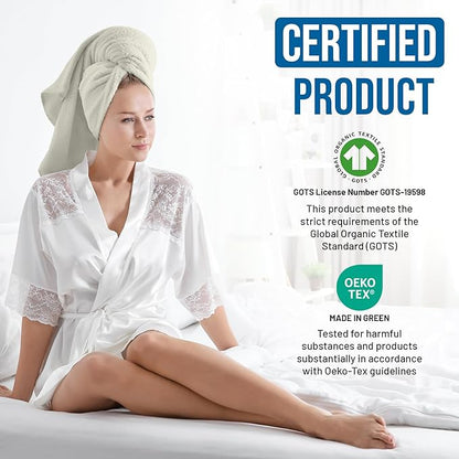 TOWELTIQUE- Organic Cotton Luxury Bath Towels Pack of 4 GOTS & Oeko- TEX Certified | Premium Soft, Absorbent & Quick-Drying Towels for Bathroom, Gym, Spa & Hotel Use – Taupe