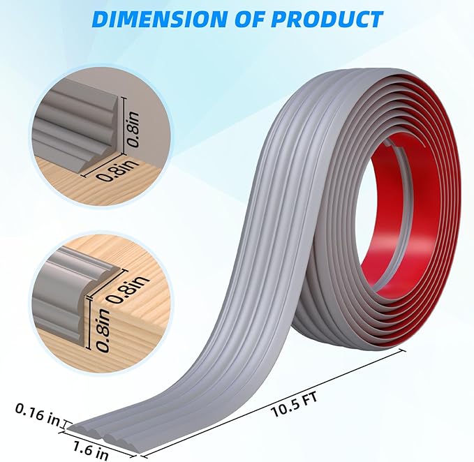 10FT Flexible Wall Corner Protector Moulding Trim, Peel and Stick Inside & Outside Wall Corner Guards Edge Protector,Self Adhesive Molding Trim Strip for Edge Ceiling
