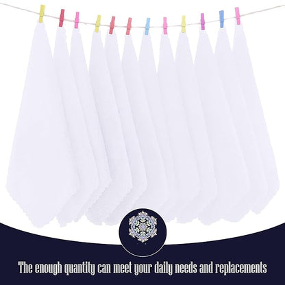 16 Pack Baby Washcloths - 10x10 Inch, Microfiber baby towel - Absorbent and Soft baby Wash Clothes for Newborns, Infants and Toddlers - Quick Dry for baby boys and girls face towel - White