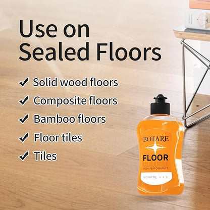 Household Hardwood Floor Cleaner, Acid Free Formula, Floor Solution for Mopping Wood Tile Laminate, Marble, Natural Stones, Porcelain Shower Bathroom, Liquid, 17.6 Fl Oz Each(1 Bottle)