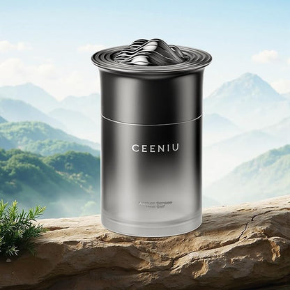 Ceeniu Luxurious Car Air Freshener CF23, Odor Release Gel, 45 oz Large Capacity, Adjustable scent intensity with gear control, Natural Plant Extract, Whispering Pines Scent, Last 4 months