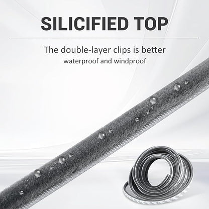 Weatherproof Self-Adhesive Soundproofing Door and Window Seal - 16.5 Ft Gray Insulation Strip, 0.3" Wide x 0.2" Thick, Energy-Efficient Draft Blocker for Wind, Dust, and Noise Protection
