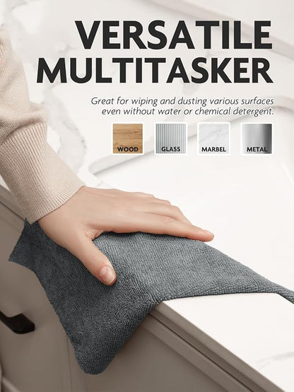 Fantasticlean Microfiber Cleaning Cloth Roll -75 Pack, Tear Away Microfiber Towels, 12" x 12", Reusable, Washable, Scratch Free, Ultra Absorbent for Car, Home Supplies (DimGray)