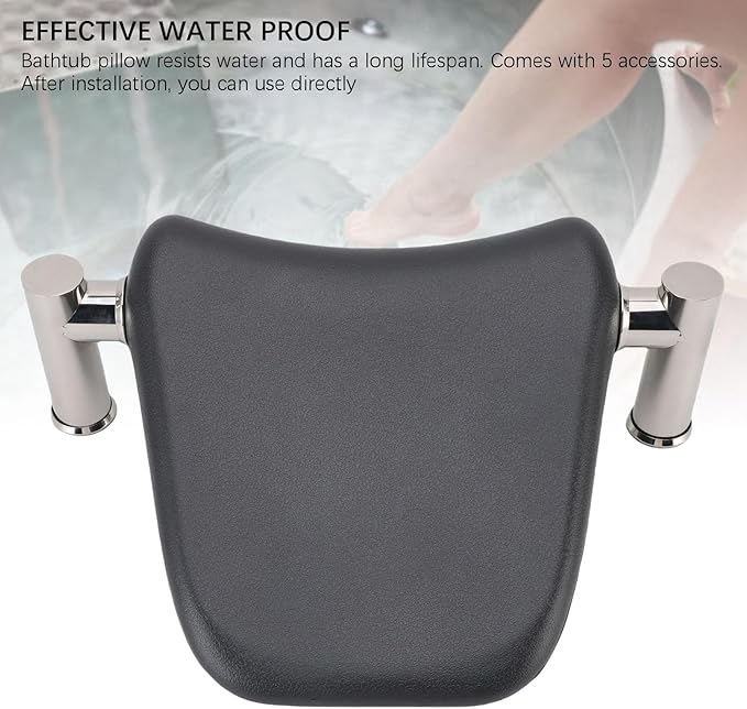 Bath Pillows Bathtub Pillow with Bracket, Ergonomic Design for Head and Neck Support, Luxury Bath Tub Accessories for Spa Relaxation at Home