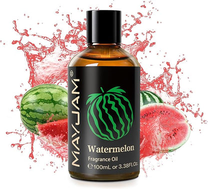 MAYJAM 100ML/3.38FL.OZ Watermelon Fragrance Oils with Glass Dropper, Essential Oils for Diffusers for Home, Long Lasting Scented Oils for Diffusers Soap Candle Making