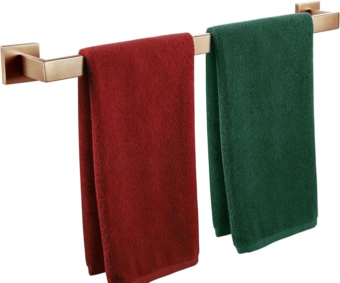 KOKOSIRI 24-Inch Towel Rack for Bathroom Kitchen Towel Bars Wall Mount SUS304 Stainless Steel Towels Holder, Champagne Bronze B4003CPG-L24