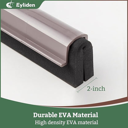 Eyliden 17" Floor Squeegee, Scratch-Free Water Removal EVA Broom | Dual-Layer Gentle Blade, 54.3" Telescopic Handle, Floor-Safe Water Sweeper for Hardwood Tile Shower Glass, Wet Weather Floor Tools