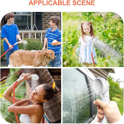 CAMPLUX Hand Held Showerhead with 5 FT Hose, Portable Spray Shower Head, High Pressure Shower Head with ON/Off Switch