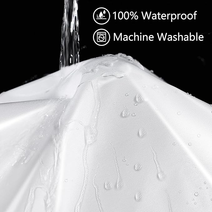 VANZAVANZU Hookless Shower Curtain with Mesh Top and Snap in Waterproof Liner, Waffle Weave, Weighted Magnets Hem, Machine Washable, 72 x 75 Inches – (Blue)