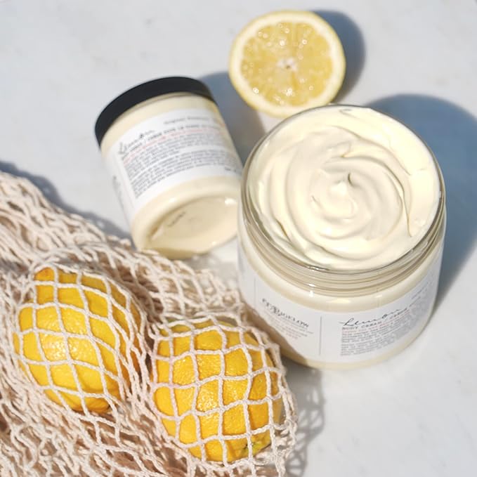 C.O. Bigelow Lemon Body Cream 8oz, Lotion for Dry Skin with Shea Butter & Lemon Extract, Moisturizing Body Lotion and Hand Treatment