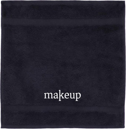 Chakir Turkish Linens Premium Cotton Absorbent Turkish Towels (Washcloth - 6 Piece - Black-Makeup)