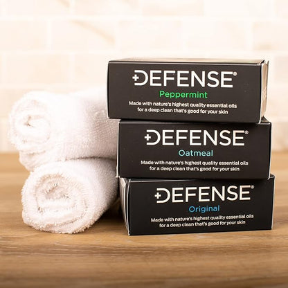 Defense Soap 5pk All Natural Peppermint Bar Soap for Men | Made by Wrestlers with Tea Tree Oil & Eucalyptus Oil to Promote Healthy Skin