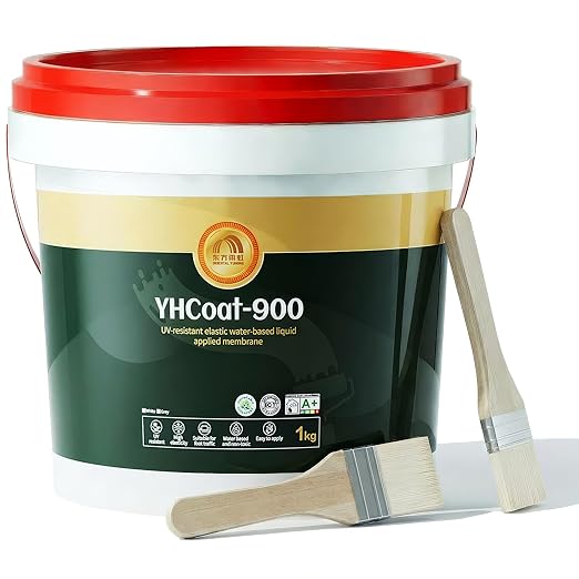 35 oz White Roof Sealant Waterproof, Elastomeric Roofing Coating Liquid Waterproofing Paint Adhesive, Solar Reflective Sealer for Outdoor Flat, Metal Roofs Leak Repair 1KG
