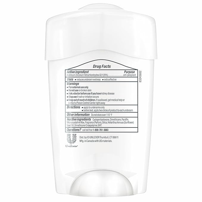 Dove Clinical Protection Antiperspirant Deodorant For Sweat and Odor Protection Original Clean Antiperspirant For Women Made With 1/4 Moisturizers 1.7 oz