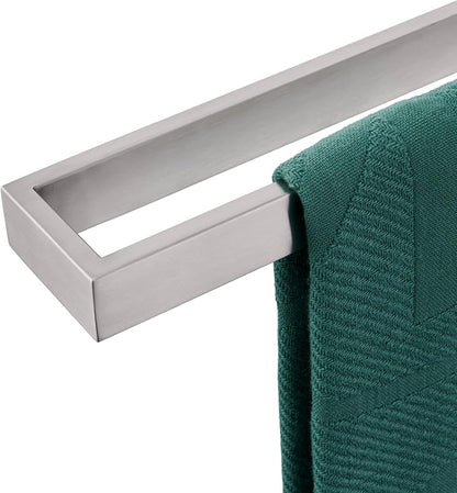 KOKOSIRI Towel Bar Brushed Nickel Bath Towel Hanger Holder 24-Inch Kitchen Rack Stainless Steel for Bathroom Hardware Wall Mount, 1 Pack B4008BR-L24