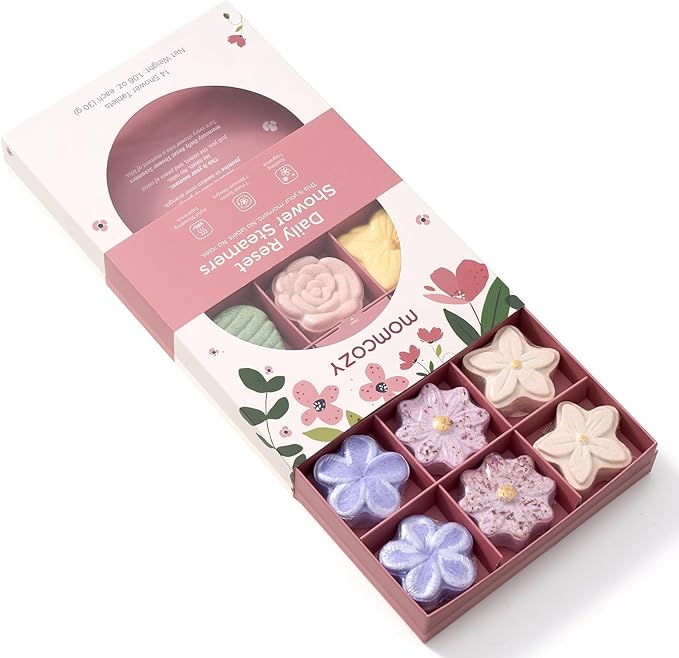 Momcozy 14 Pack Shower Steamers Aromatherapy with 7 Floral Scents, at-Home Spa-Worthy for Daily Shower, Ideal Gift Idea with Gentle Formula, Christmas Gifts for Mom, Self Care Gifts for Women