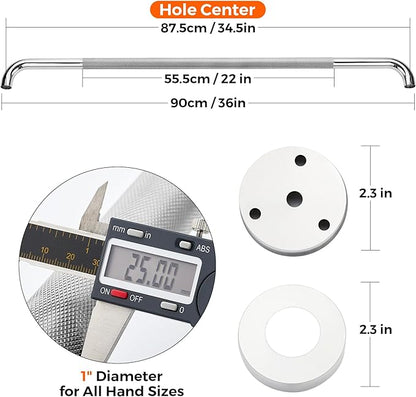 Grab Bars for Shower, 2 Pack 36-Inch Anti Slip Shower Handles for Elderly, Safety Shower Grab Bar, Stainless Steel Handicap Grab Bars for Bathroom (Polished Nickel 1" Diameter)