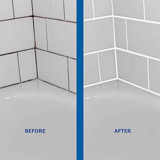 Cesta Grout Repair Kit – Squeeze Tube, Fast Drying, Waterproof Tile Grout Paint to Restore & Renew Tile Joints Line for Bathroom, Kitchen, Shower & Floor Tile (White, 8.8 oz)