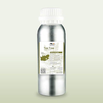Tea Tree Essential Oil - Direct from Kwazulu Botanicals South Africa - Steam Distilled - Aceite Esencial de Árbol de Té for Aromatherapy, Diffuser, DIY Candle and Soap Making - 2lbs