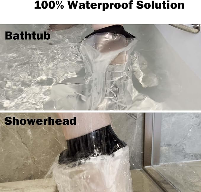 Cast Covers for Shower Leg, Waterproof Cast Cover for Showering, Cast Protector for Shower Leg Adult, Shower Boots for Foot after Surgery, Ankle, Foot (Diameter - 7.9")