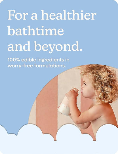 Babyology All Natural Baby Wash and Shampoo - 100% Edible Ingredients - with Organic Lavender Essential Oil (Fragrance Free) – 12 FL OZ - Good for Sensitive Skin - Non Toxic - Tear Free (Pack of 2)