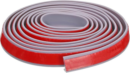118"x0.8"x0.5" (LxWxH) Collapsible Shower Barrier Stopper - 1 Pack - Good for Bathroom Kitchen - L Shape Water Splash Guard Blocker - Gray