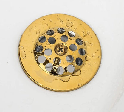 Artiwell Trip Lever Tub Trim Kit Set with Trip Lever Overflow Face Plate, Trip Lever Bathtub Drain with Strainer, Overflow and Matching Screws (POLISHED BRASS)