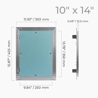 10" x 14" Inch Wall Access Panel - Waterproof Drywall Panel & Aluminum Frame Crawl Space Hatch Door - Plumbing Access Panel for Wall & Ceiling, HVAC - Drywall Access, Cover
