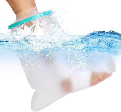 Cast Covers for Shower Foot Soft Green Adult, Waterproof Cast Cover/Bag, Cast Protector for Shower Arm Post Surgery, Shower Sleeve for Arm Cast Showering/Swimming