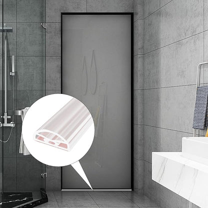 78” Transparent Shower Threshold Water Dam Stopper for Dry and Wet Separation,Self Adhesive Collapsible Walk in Shower Splash Guard Seal Strip,Silicone Sink Edge Water Barrrier for Bathroom,Kitchen