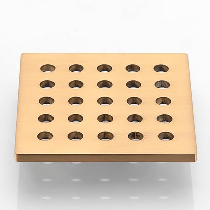 3.75 INCH Square Shower Drain Cover 95MM Floor Drain Grille (Brushed Gold)