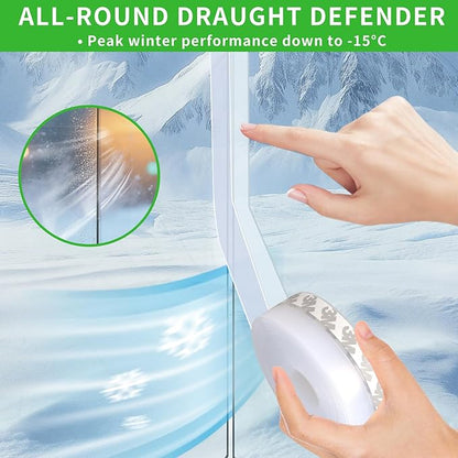 Weather Stripping Door Seal – 33ft Extra-Wide Silicone, Strong Adhesive, Seals Large Gaps for Maximum Winter Cold Protection and Weatherproofing, 1.8in Transparent