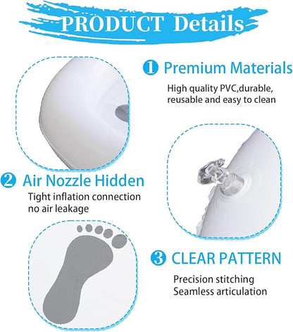 Portable Inflatable Foot Bath for Beach & Pool - Quick Sand Removal Wash Basin with Manual Pump, Keep Tent, Car, Pool Clean,Designed for Outdoor & Travel Use