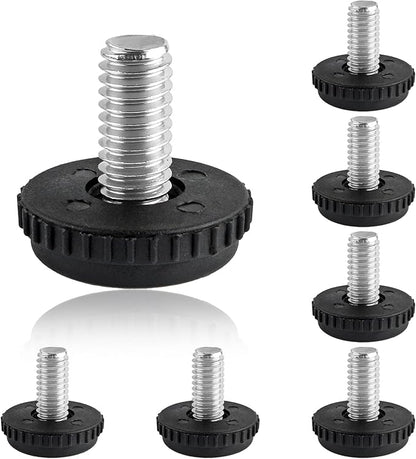 5/16"-18 Thread Levelers, 8 PCS Adjustable Furniture Feet, Screw in Leveling Feet for Table, Cabinets, Chairs, Stool Legs