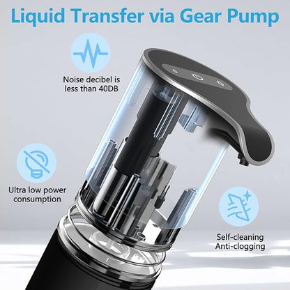 YIKHOM Automatic Liquid Soap Dispenser, Touchless Dish Dispenser, 5 Level Adjustable Sensor Dispenser, 15.37 oz/450mL Hand Soap Dispenser, USB C Rechargeable for Bathroom Kitchen