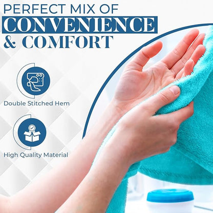 DAN RIVER 6-Pack Premium Hand Towels (16x28 Inches) - 100% Cotton, Ultra Soft, Lightweight, Highly Absorbent Towels for Bathroom, Spa, Gym, Salon, Hotel, and Travel - 550 GSM – Turquoise